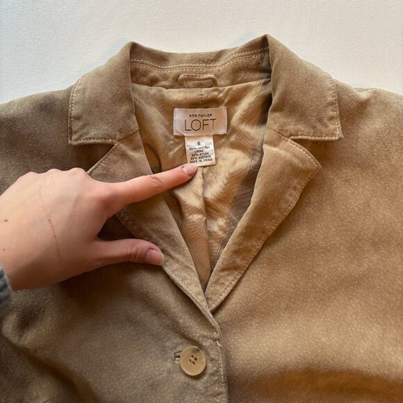 LOFT Tan Suede Blazer - Picture 6 of 7